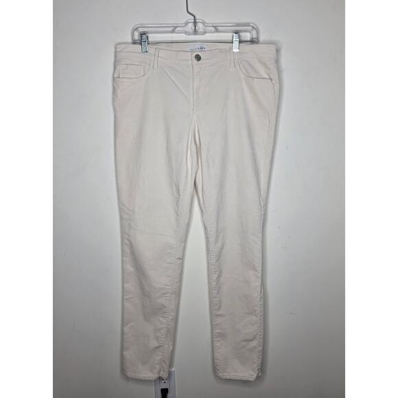Ann Taylor Loft modern skinny white corduroy pants - 32 / 14 - Picture 1 of 5
